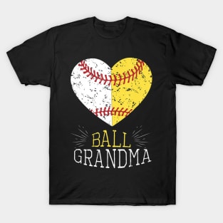 Mom Funny Baseball Shirt Ball Grandma Softball T-Shirt